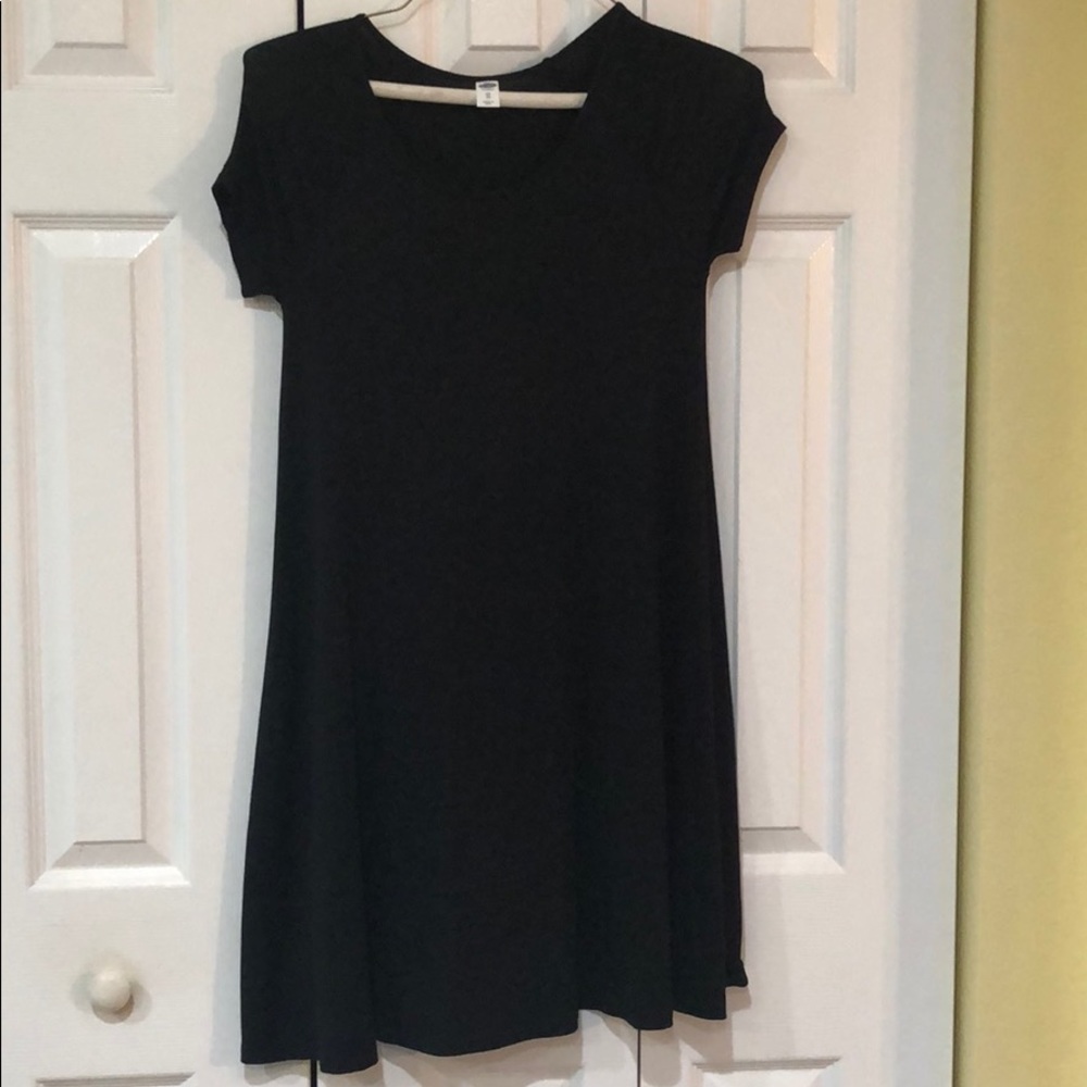 Old Navy Black Jersey Swing Dress